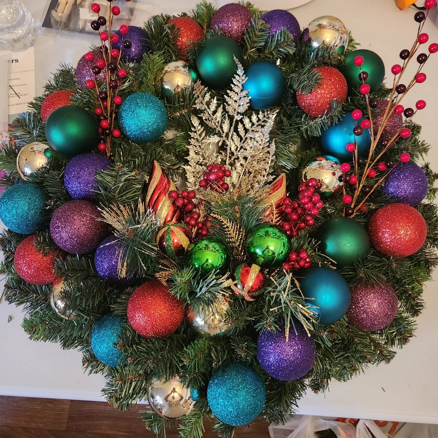 Christmas Ornament Wreath